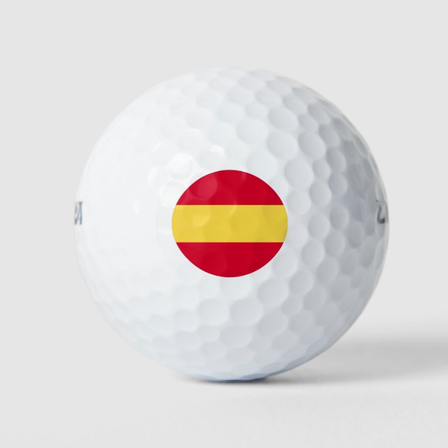 Flagge Spaniens Golfball (Vorderseite)
