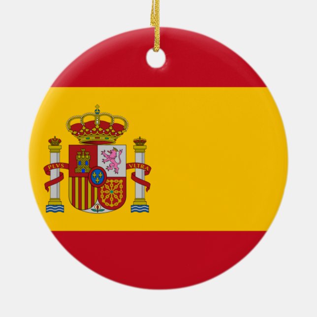 Flagge Spaniens Keramik Ornament (Hinten)