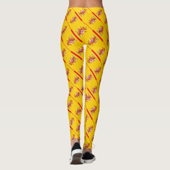 Flagge Spaniens Leggings (Rückseite)