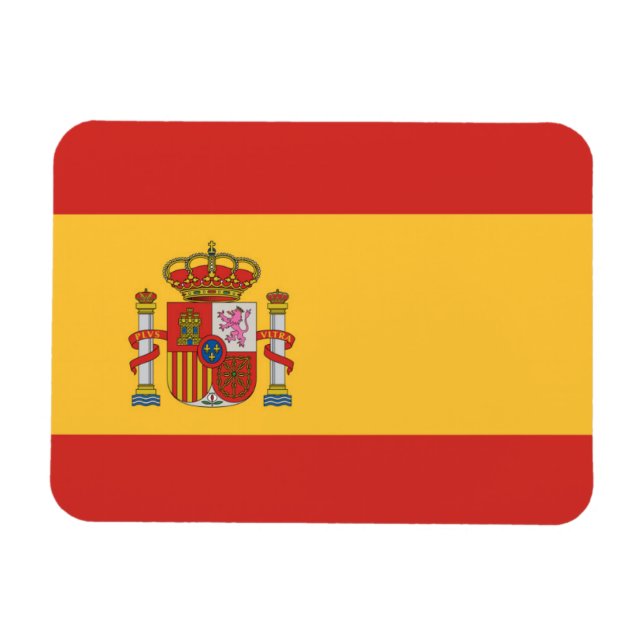 Flagge Spaniens Magnet (Horizontal)