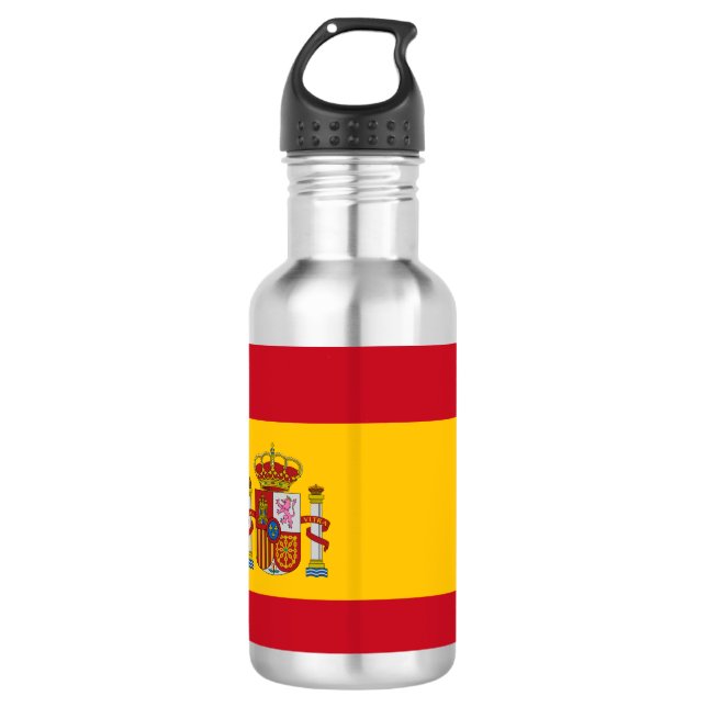 Flagge Spaniens / Papiertasse der spanischen Flagg Edelstahlflasche (Vorderseite)