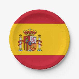 Flagge Spaniens Pappteller