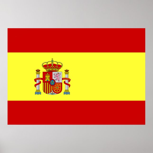 Flagge Spaniens Poster (Vorne)