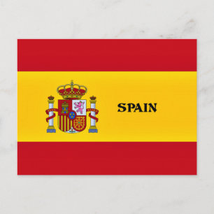Flagge Spaniens Postkarte