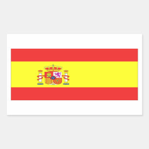 Flagge Spaniens Rechteckiger Aufkleber