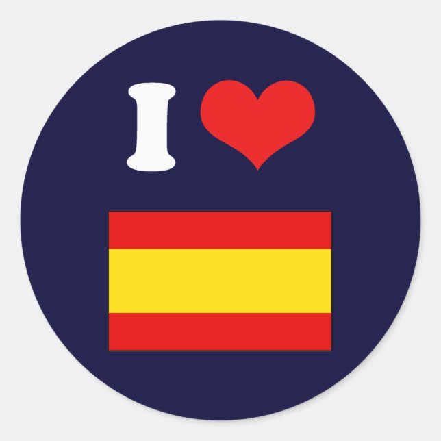 Flagge Spaniens Runder Aufkleber (Vorderseite)
