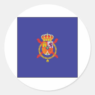 Flagge Spaniens Runder Aufkleber