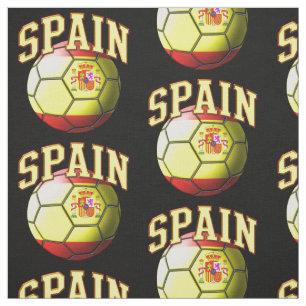 Flagge Spaniens Spanisches Fußballball-Muster Stoff