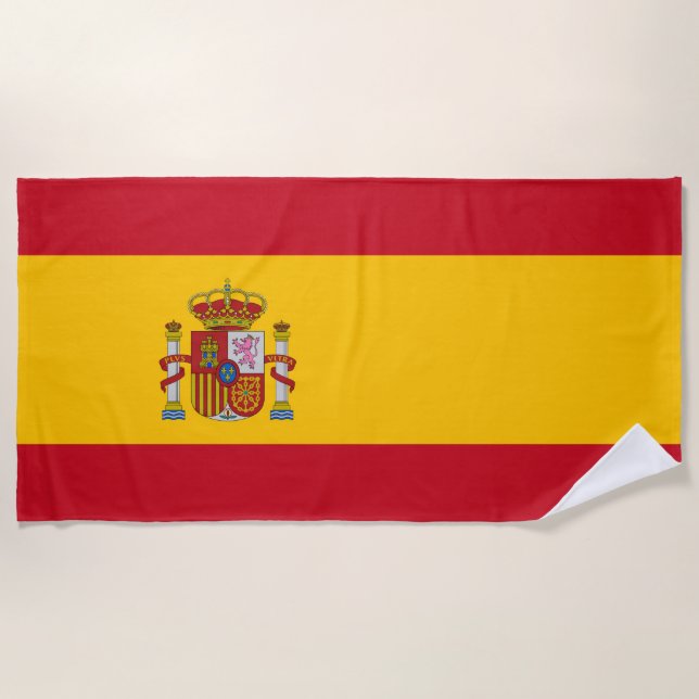 Flagge Spaniens Strandtuch (Vorderseite)