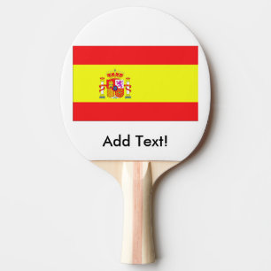 Flagge Spaniens Tischtennis Schläger