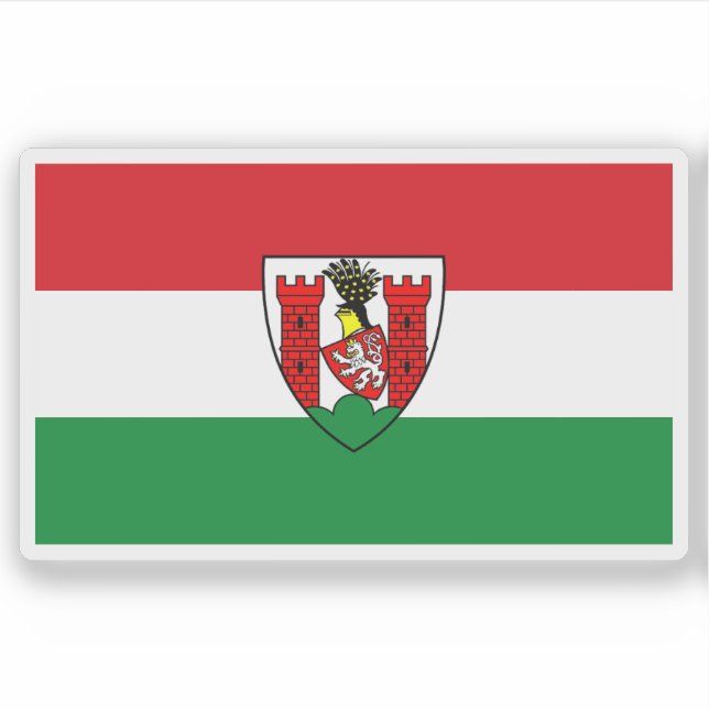 Flagge Sprembergs, Deutschland Aufkleber (Vorderseite)
