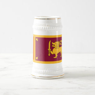 Flagge Sri Lankas Bierglas