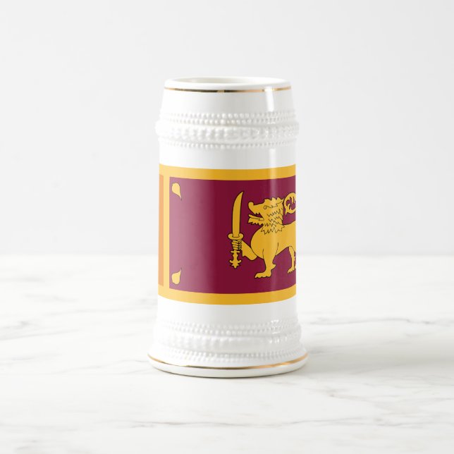 Flagge Sri Lankas Bierglas (Mittel)