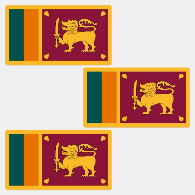 Flagge Sri Lankas Etiketten (Gruppe)