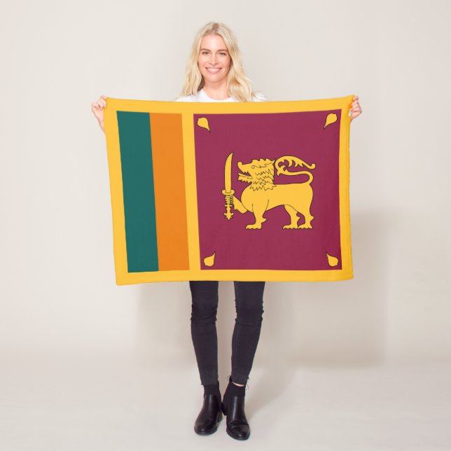 Flagge Sri Lankas Fleecedecke (Beispiel)