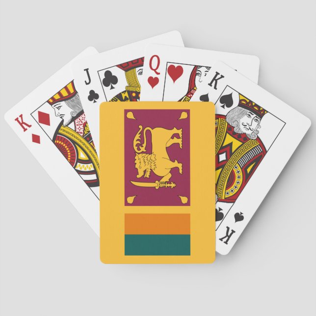 Flagge Sri Lankas Spielkarten (Rückseite)