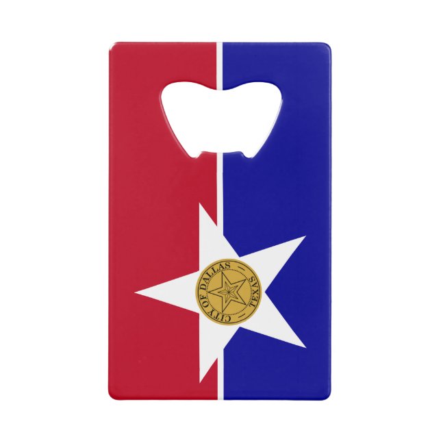 Flagge "Stainless Steel Bottle Opener Dallas" Geldbeutel Flaschenöffner (Vorderseite)