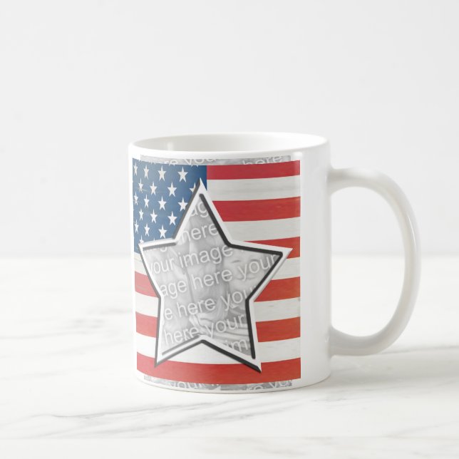 Flagge-Stern-Schablone Kaffeetasse (Rechts)