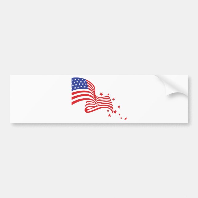Flagge-Sterne Autoaufkleber (Vorne)