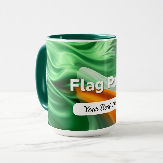 Flagge Stolz Welle Tasse (Vorderseite Links)