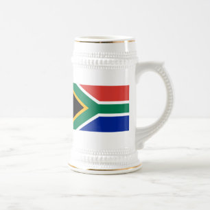 Flagge Südafrikas Bierglas