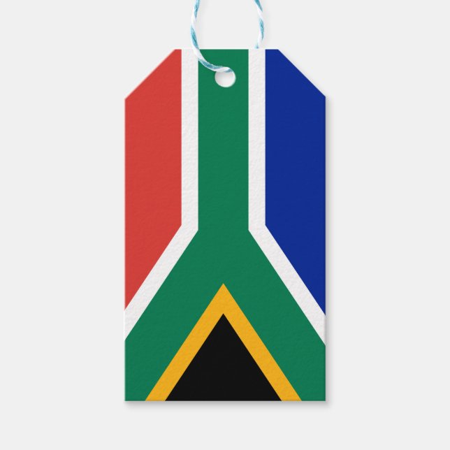 Flagge Südafrikas - Geschenkmarke Geschenkanhänger (Vorderseite)