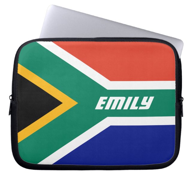 Flagge Südafrikas Personalisiert Laptopschutzhülle (Vorderseite)