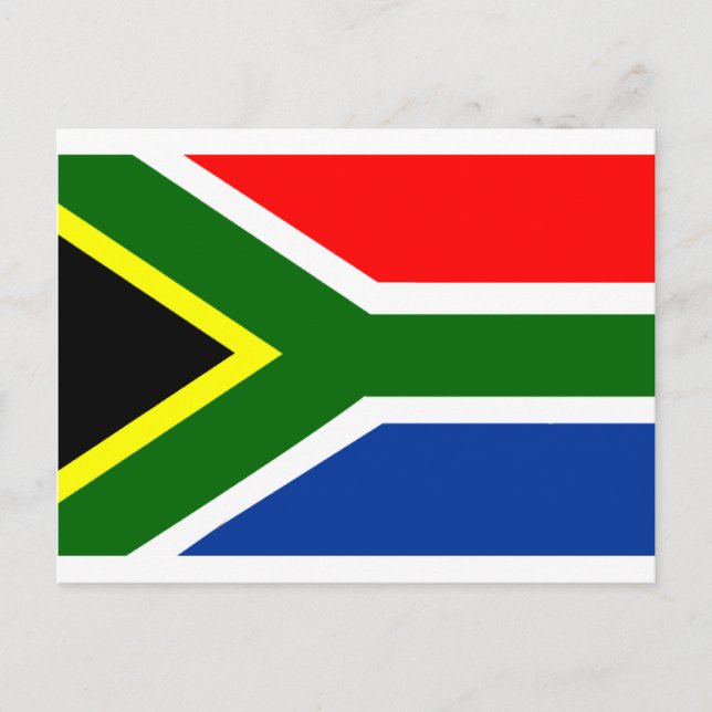 Flagge Südafrikas Postkarte (Vorderseite)