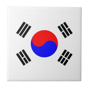 Flagge Südkoreas Fliese