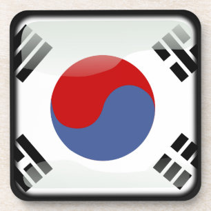 Flagge Südkoreas Getränkeuntersetzer
