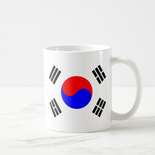 Flagge Südkoreas Kaffeetasse (Rechts)