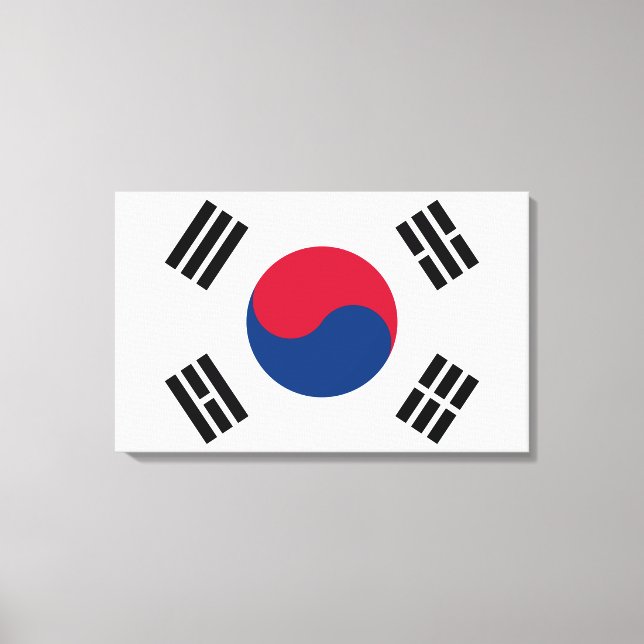 Flagge Südkoreas Leinwanddruck (Vorderseite)