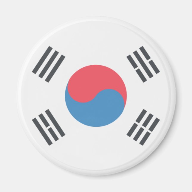 Flagge Südkoreas Magnet (Vorne)