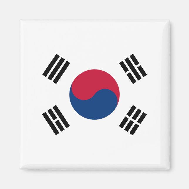 Flagge Südkoreas Magnet (Vorne)