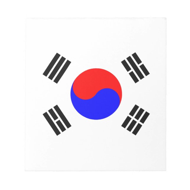 Flagge Südkoreas Notizblock (Vorderseite)
