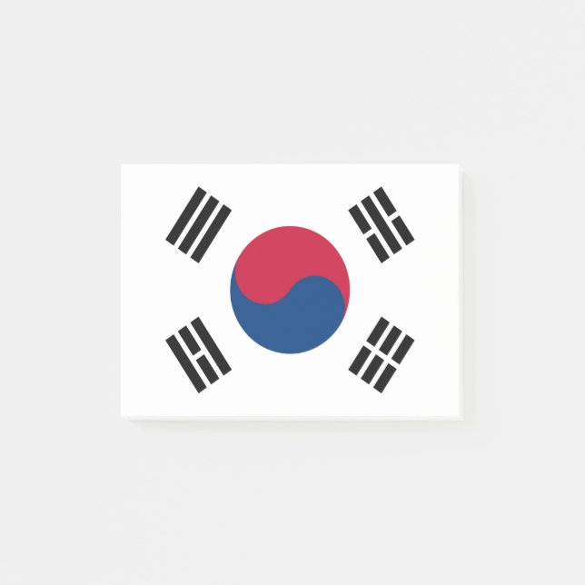 Flagge Südkoreas Post-it Klebezettel (Vorderseite)