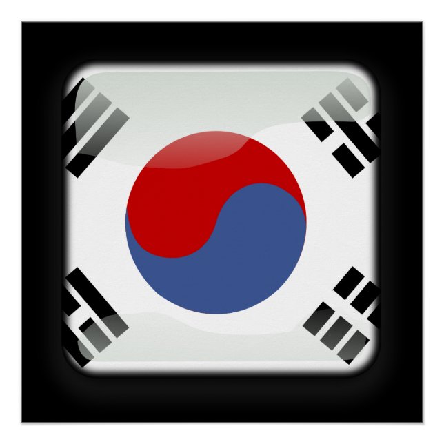 Flagge Südkoreas Poster (Vorderseite)