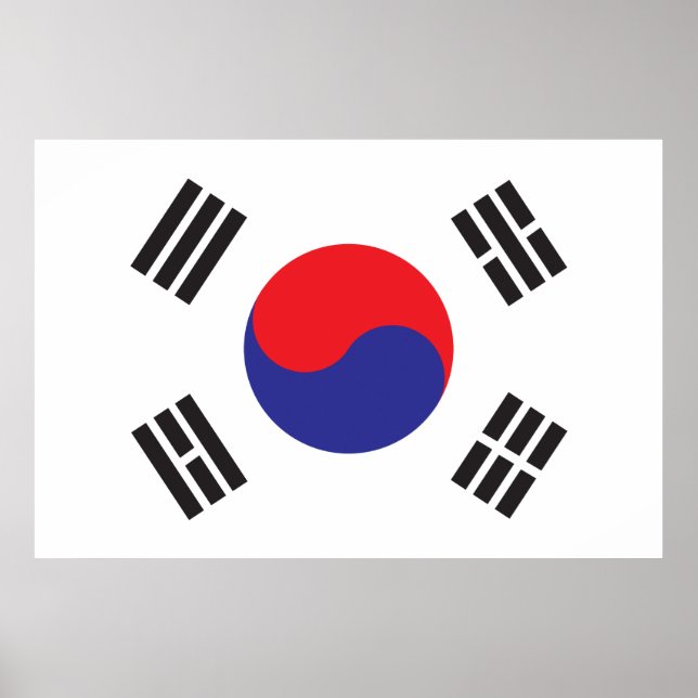 Flagge Südkoreas Poster (Vorne)