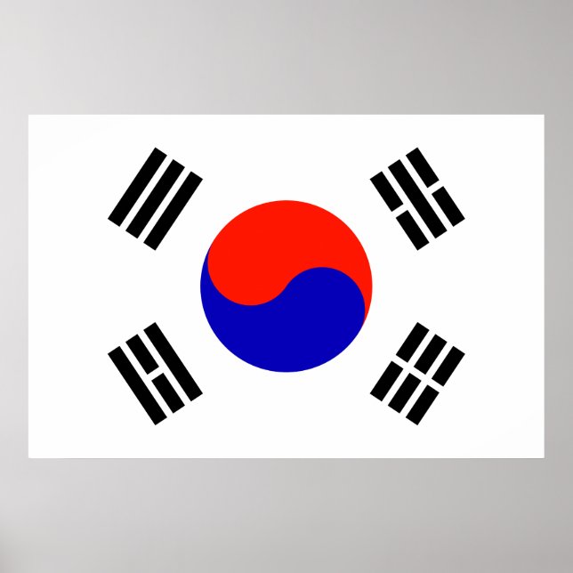 Flagge Südkoreas Poster (Vorne)