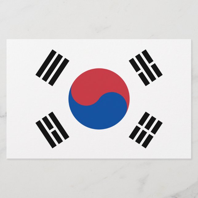 Flagge Südkoreas (ROK) Briefpapier (Vorderseite)