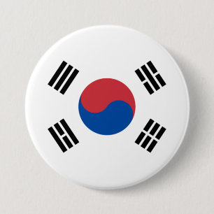 Flagge Südkoreas (ROK) Button