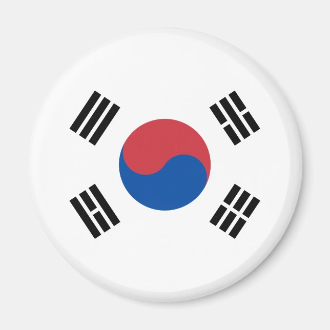 Flagge Südkoreas (ROK) Magnet (Vorne)