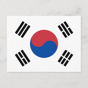 Flagge Südkoreas (ROK) Postkarte