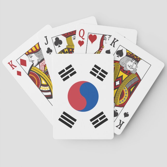 Flagge Südkoreas (ROK) Spielkarten (Rückseite)
