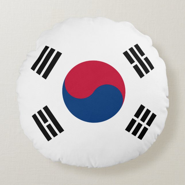Flagge Südkoreas (Südkoreas) Rundes Kissen (Vorderseite)