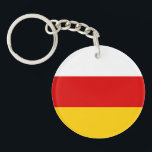 Flagge Südossetiens Schlüsselanhänger<br><div class="desc">Patriotische Flagge Südossetiens</div>