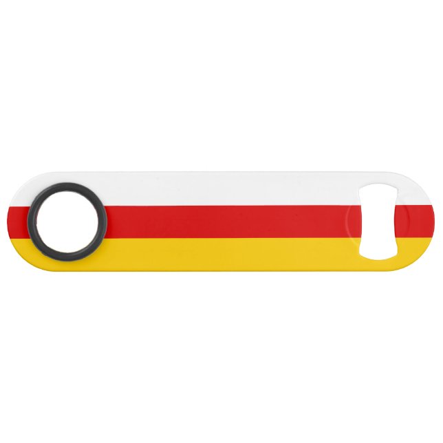 Flagge Südossetiens Speed Flaschenöffner (Vorderseite (Horizontal))