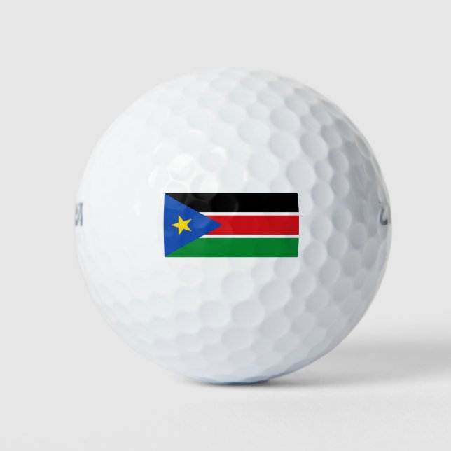 Flagge Südsudans (Afrika) Golfball (Vorderseite)