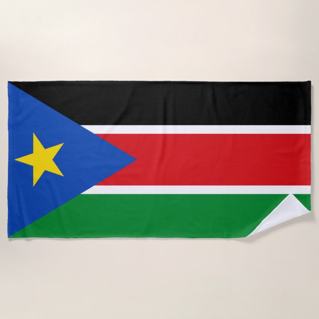 Flagge Südsudans (Afrika) Strandtuch (Vorderseite)
