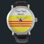 Flagge Südvietnams Armbanduhr<br><div class="desc">Danke,  dass du vorbeigekommen bist! Ich hoffe,  Ihnen gefällt die Art,  wie diese Fahne aussieht! Fühlen Sie sich frei,  um diese an Ihre Bedürfnisse anzupassen. Ich wünsche Ihnen einen schönen Tag!</div>